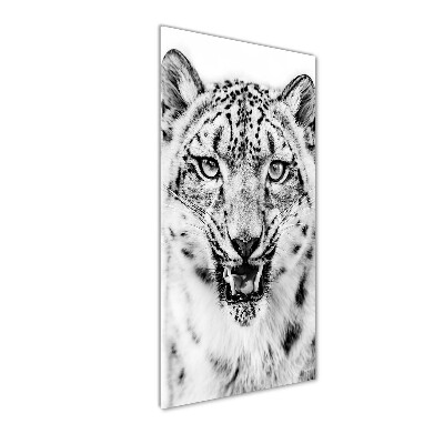 Quadro di vetro verticale Leopardo delle nevi