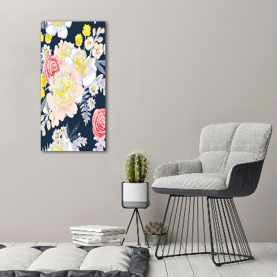 Quadro in vetro verticale Un mazzo di fiori