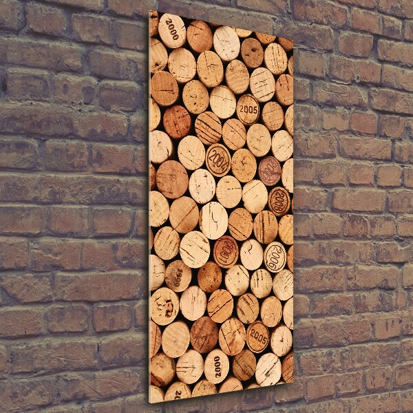 Quadro stampa su vetro verticale Tappi di sughero