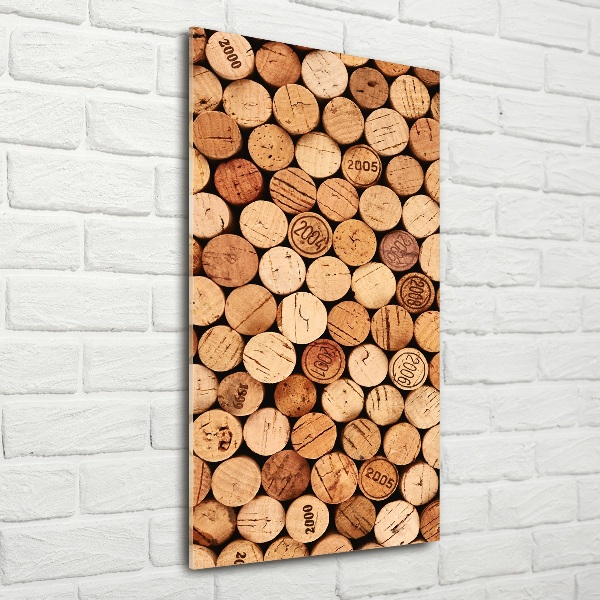 Quadro stampa su vetro verticale Tappi di sughero