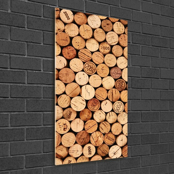 Quadro stampa su vetro verticale Tappi di sughero