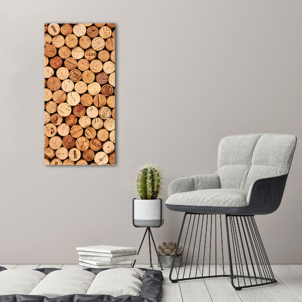 Quadro stampa su vetro verticale Tappi di sughero