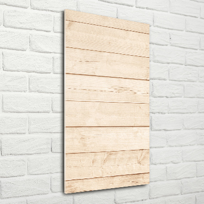 Quadro di vetro verticale Sfondo in legno