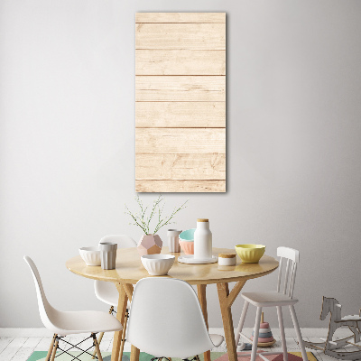 Quadro di vetro verticale Sfondo in legno