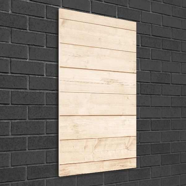 Quadro di vetro verticale Sfondo in legno