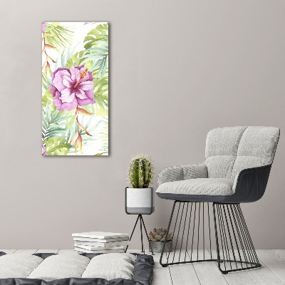 Quadro stampa su vetro verticale Modello hawaiano