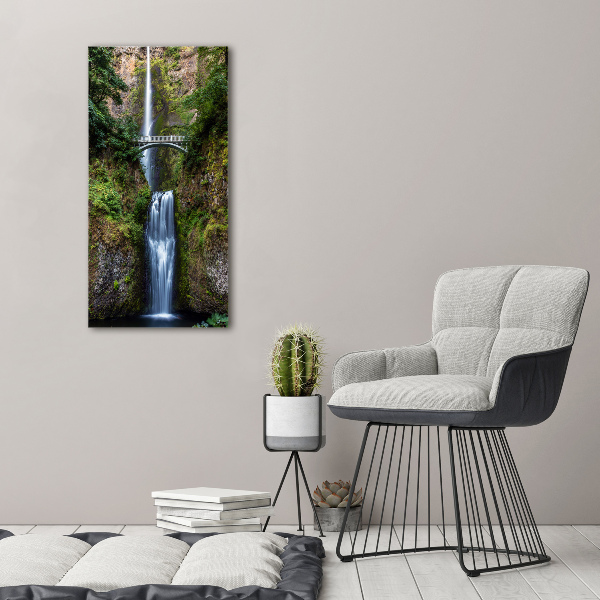 Quadro di vetro verticale Cascata