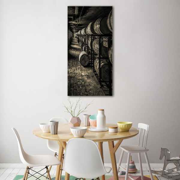 Quadro vetro verticale Botti di bourbon