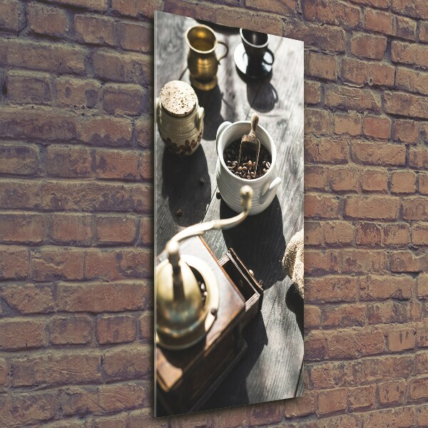 Quadro stampa su vetro verticale Macinacaffè