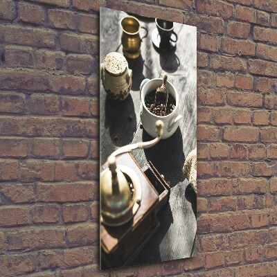 Quadro stampa su vetro verticale Macinacaffè