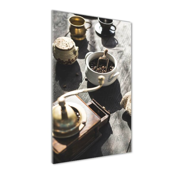Quadro stampa su vetro verticale Macinacaffè