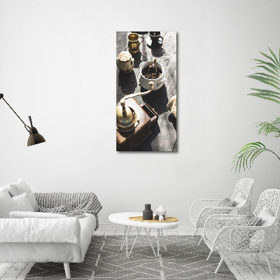 Quadro stampa su vetro verticale Macinacaffè