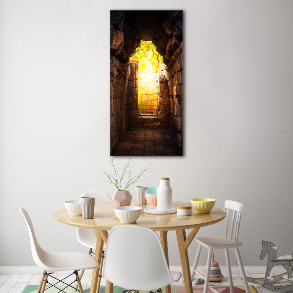 Quadro in vetro verticale Le cantine del castello