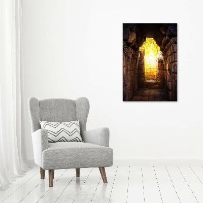 Quadro in vetro verticale Le cantine del castello