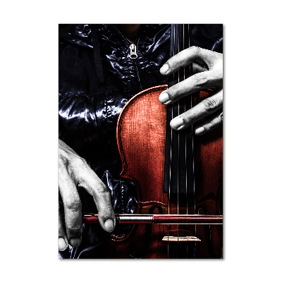 Quadro di vetro verticale Violino