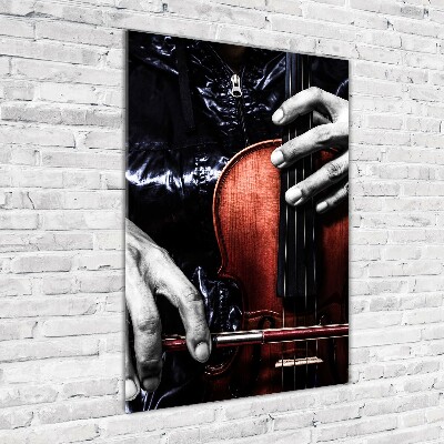 Quadro di vetro verticale Violino
