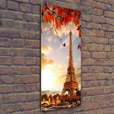 Quadro stampa su vetro verticale Torre Eiffel Parigi