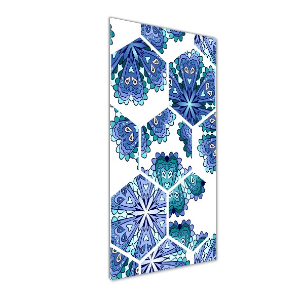 Quadro vetro verticale Elementi del mandala