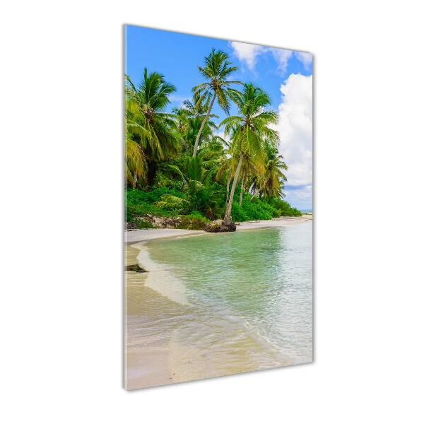 Quadro vetro verticale Spiaggia tropicale