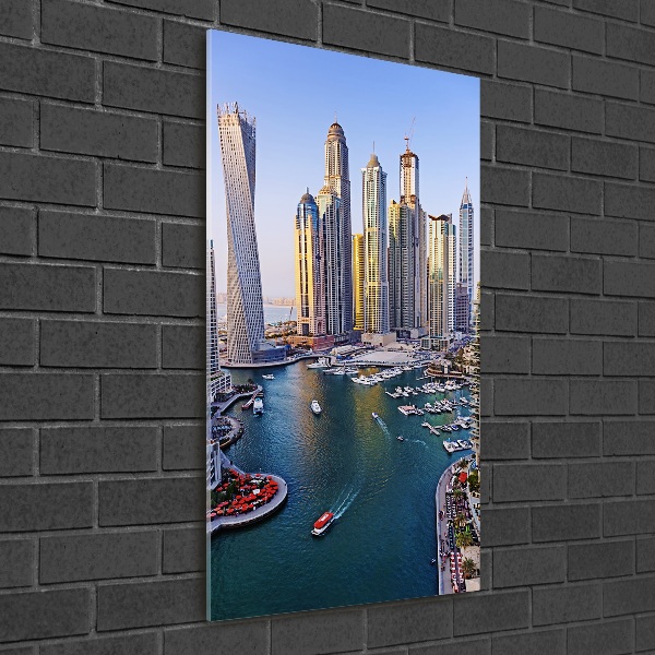 Quadro in vetro verticale Dubai Creek