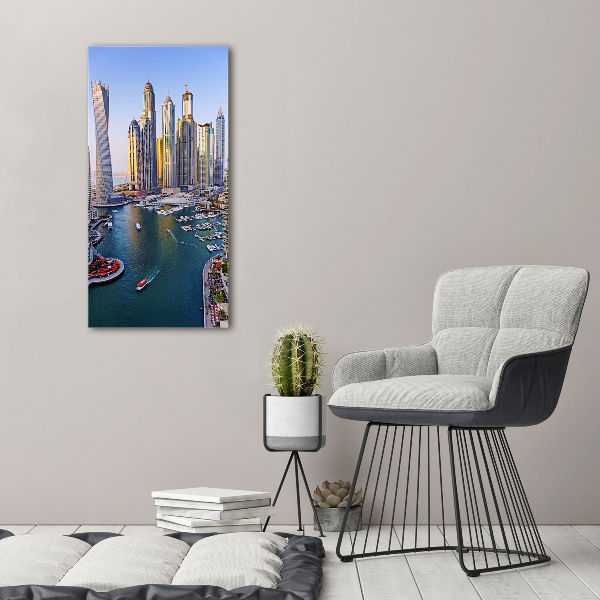 Quadro in vetro verticale Dubai Creek