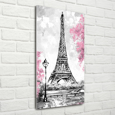 Quadro di vetro verticale Torre Eiffel Parigi