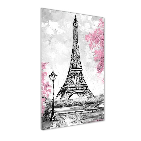 Quadro di vetro verticale Torre Eiffel Parigi