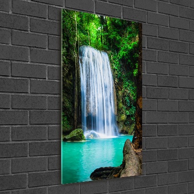 Quadro di vetro verticale Cascata
