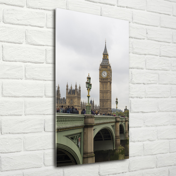 Quadro stampa su vetro verticale Big Ben di Londra