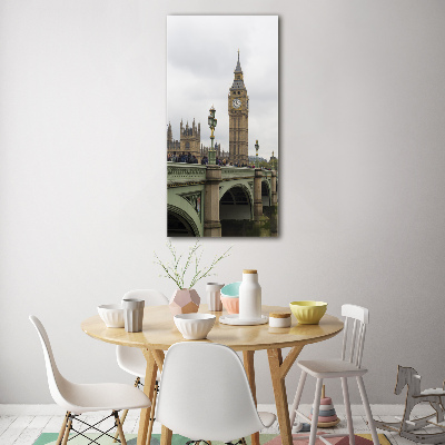 Quadro stampa su vetro verticale Big Ben di Londra