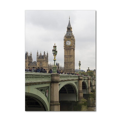 Quadro stampa su vetro verticale Big Ben di Londra