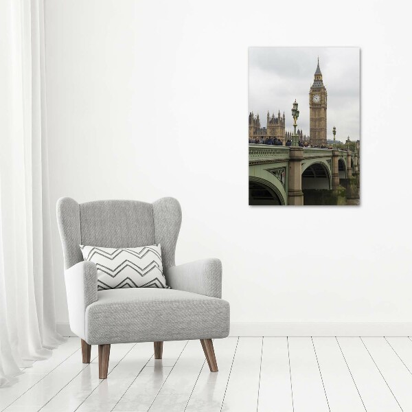 Quadro stampa su vetro verticale Big Ben di Londra