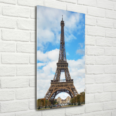 Quadro vetro verticale Torre Eiffel Parigi