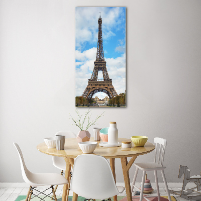 Quadro vetro verticale Torre Eiffel Parigi