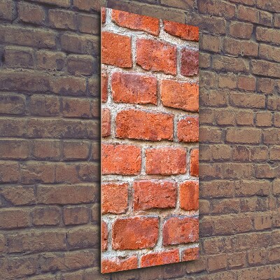 Quadro in vetro verticale Muro di mattoni