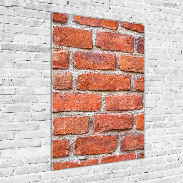 Quadro in vetro verticale Muro di mattoni