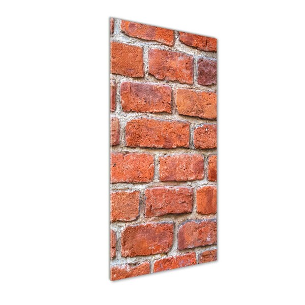 Quadro in vetro verticale Muro di mattoni
