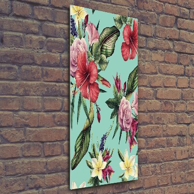 Quadro di vetro verticale Modello hawaiano
