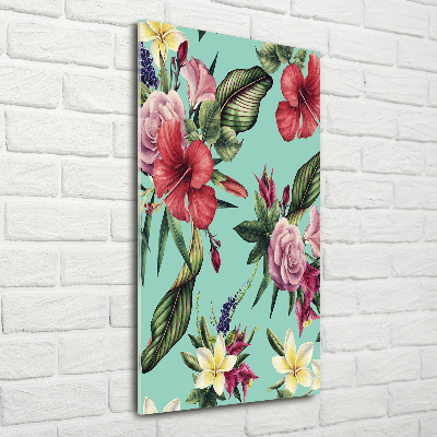 Quadro di vetro verticale Modello hawaiano