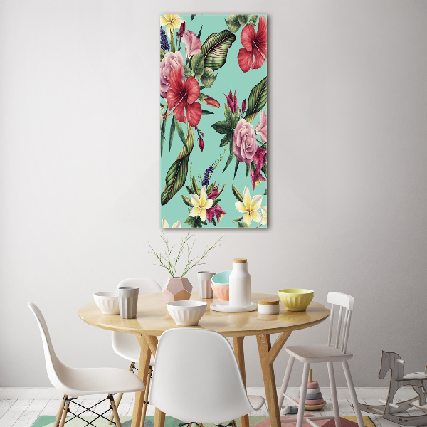 Quadro di vetro verticale Modello hawaiano
