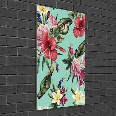 Quadro di vetro verticale Modello hawaiano