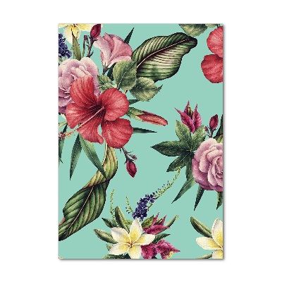 Quadro di vetro verticale Modello hawaiano