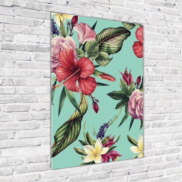 Quadro di vetro verticale Modello hawaiano