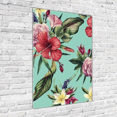 Quadro di vetro verticale Modello hawaiano