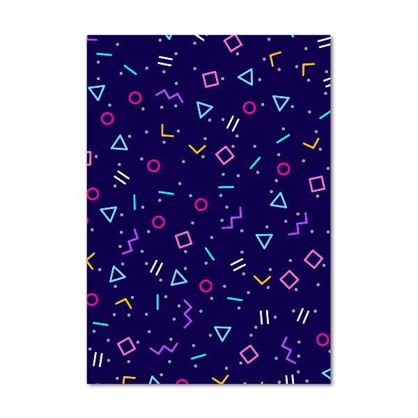 Quadro di vetro verticale Sfondo geometrico