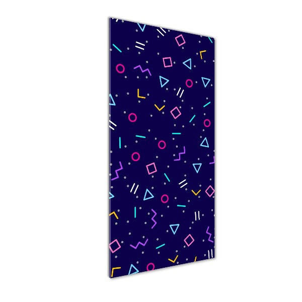 Quadro di vetro verticale Sfondo geometrico