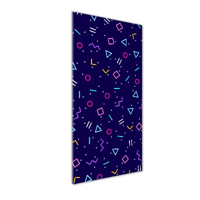 Quadro di vetro verticale Sfondo geometrico