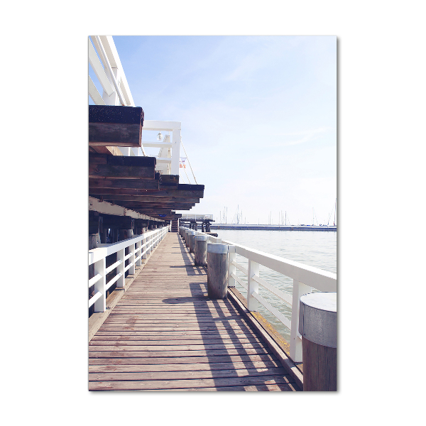Quadro di vetro verticale Molo di Sopot