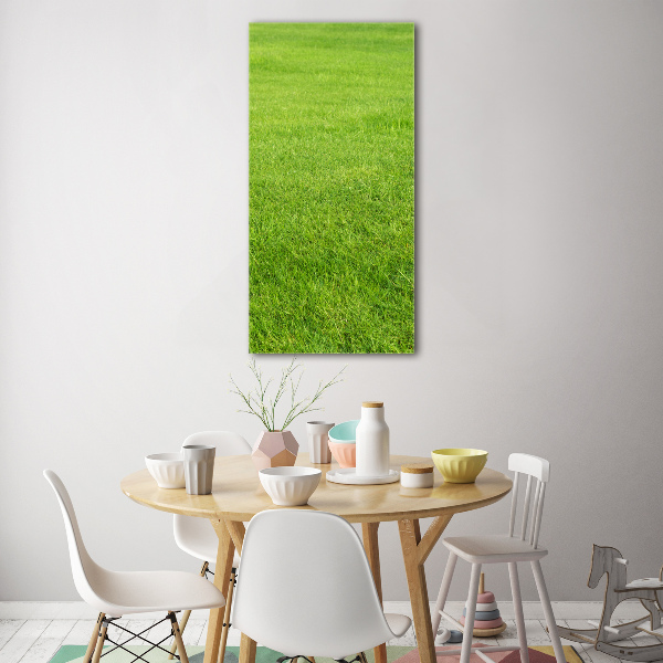 Quadro vetro verticale Erba verde