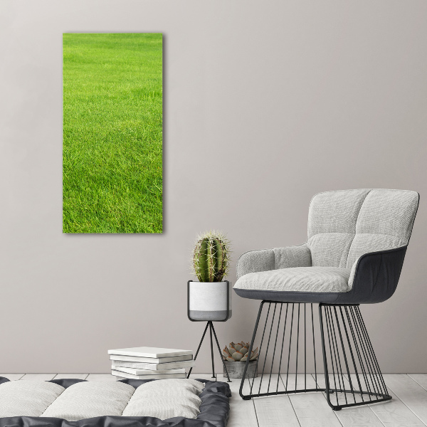 Quadro vetro verticale Erba verde